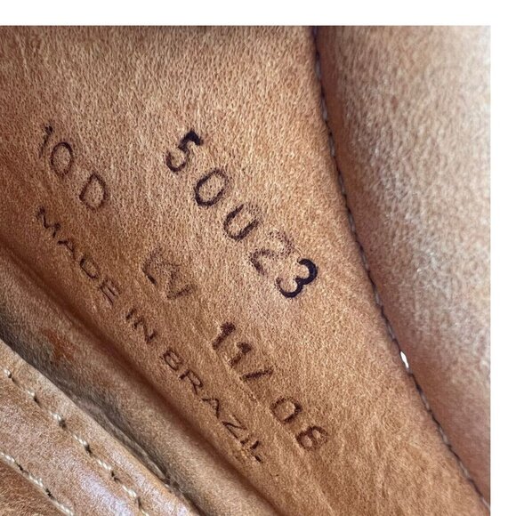 Sandro Moscoloni Mens Shoe 10 D  Leather Casual Oxford Lace Up Brown Vineyard - Picture 8 of 10